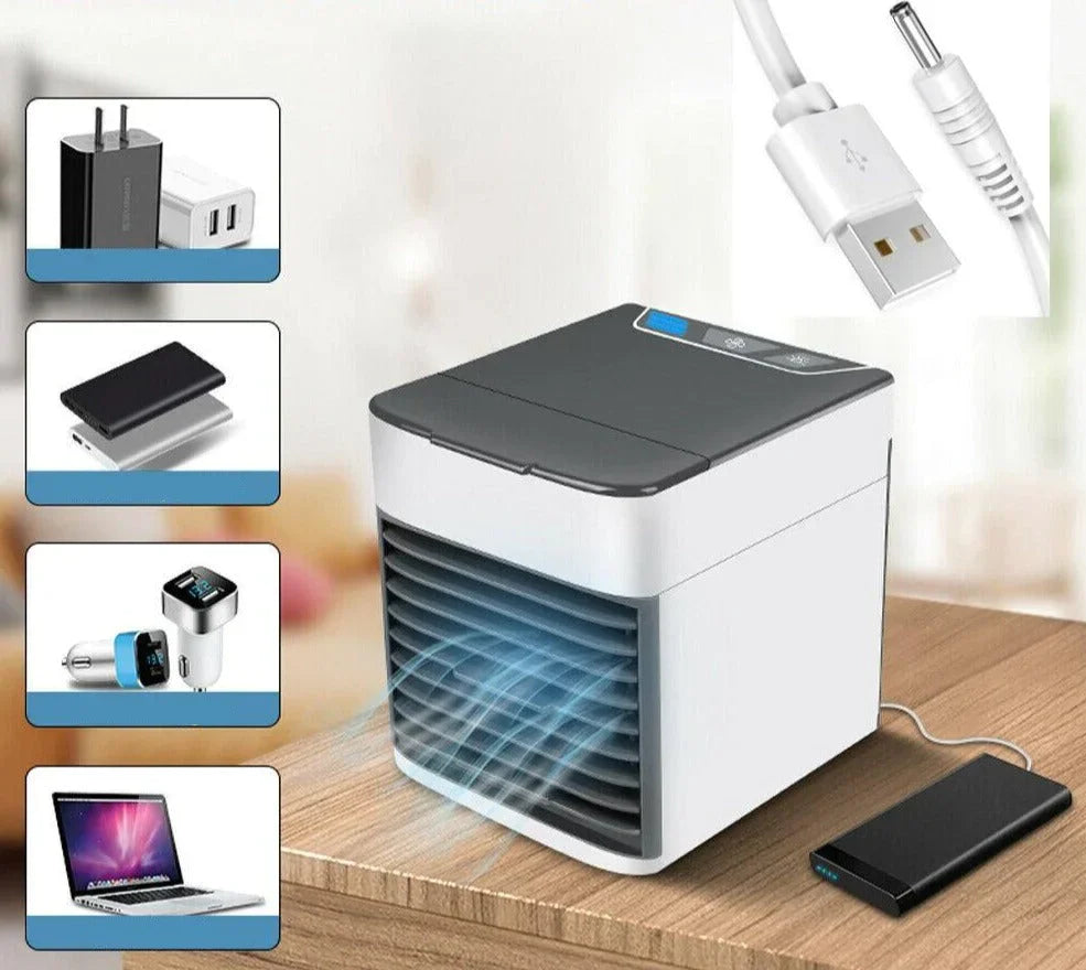 Mini luchtkoeler met ventilator en USB-voeding