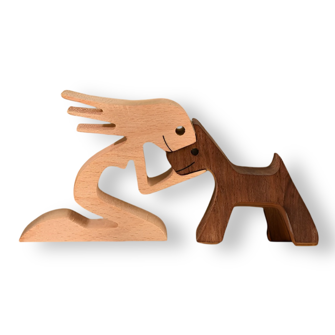 Wooden decorative figurine of a couple