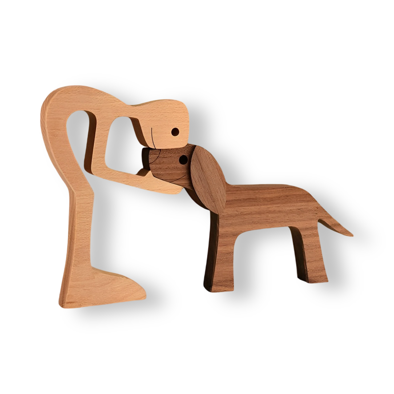 Wooden decorative figurine of a couple