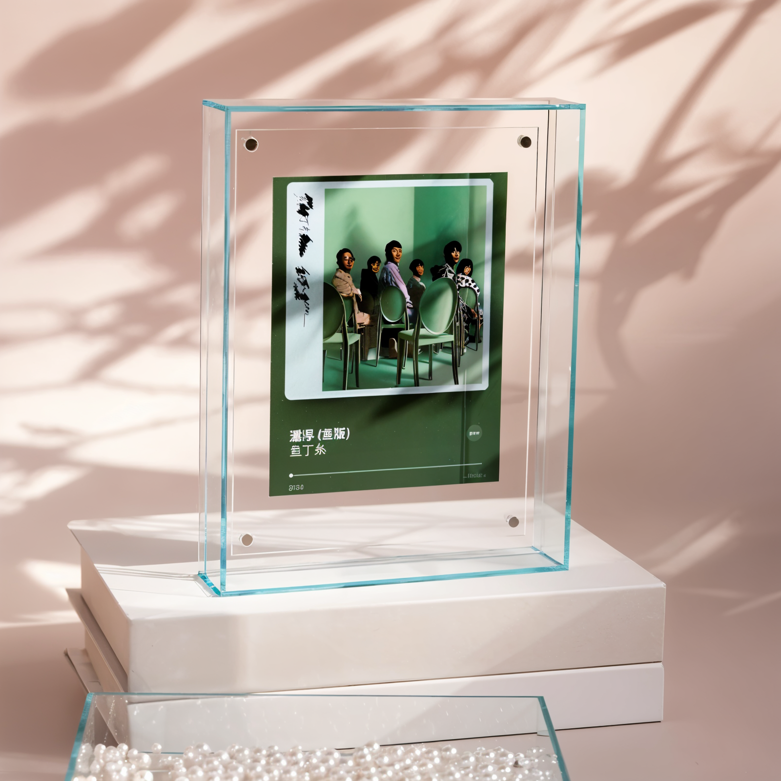 Acrylic photo frame in neon color