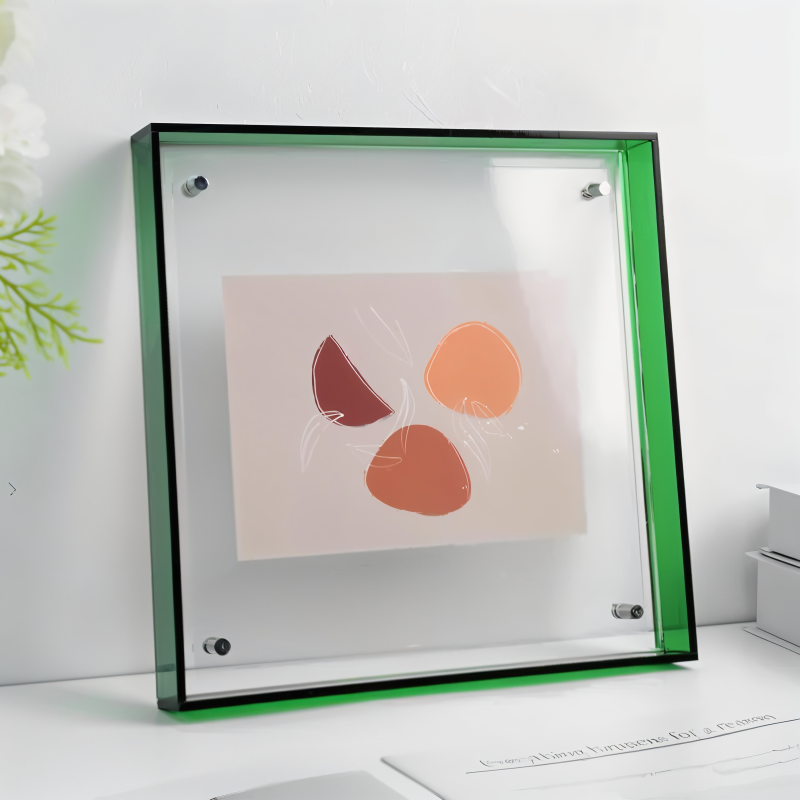 Acrylic photo frame in neon color