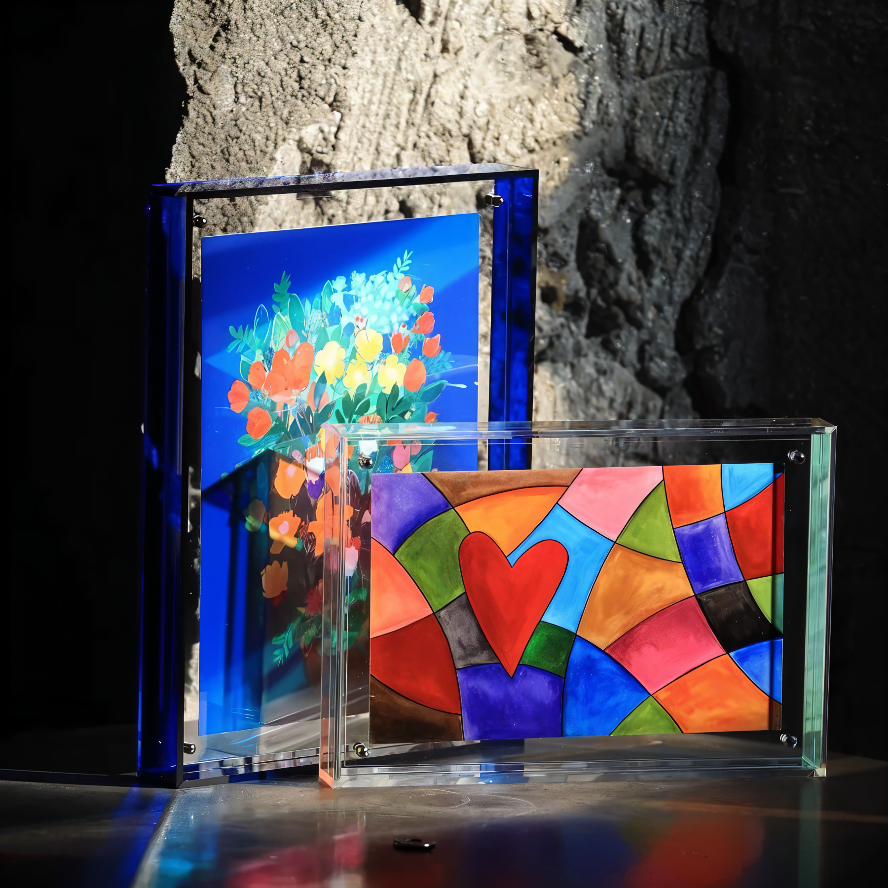 Acryl fotolijst in neonkleur