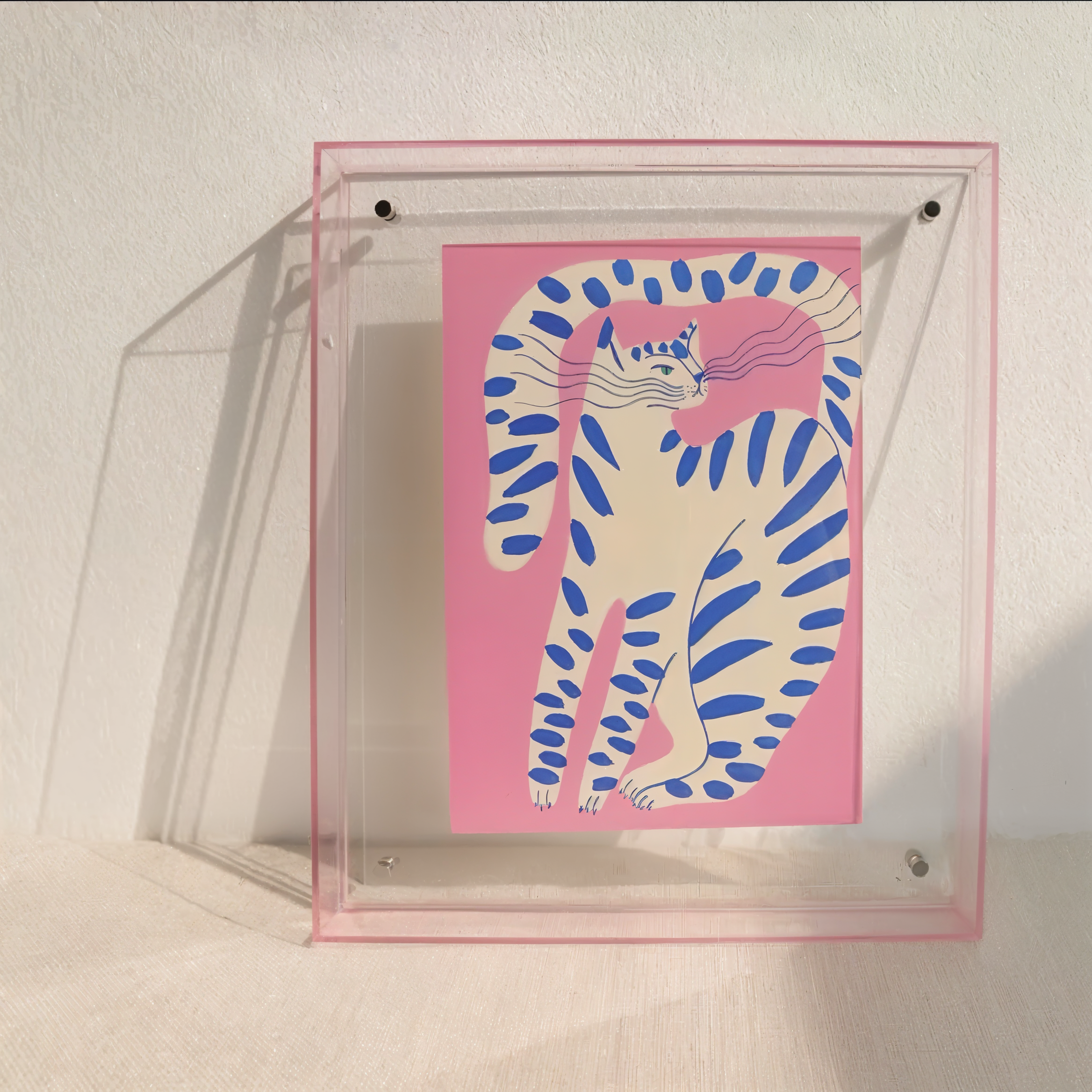 Acrylic photo frame in neon color