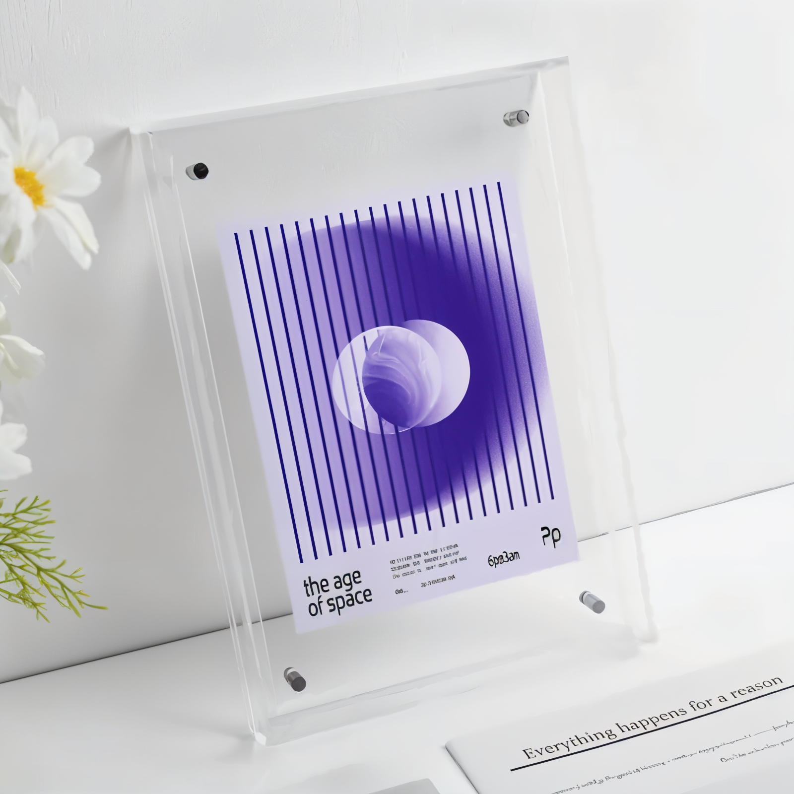 Acrylic photo frame in neon color