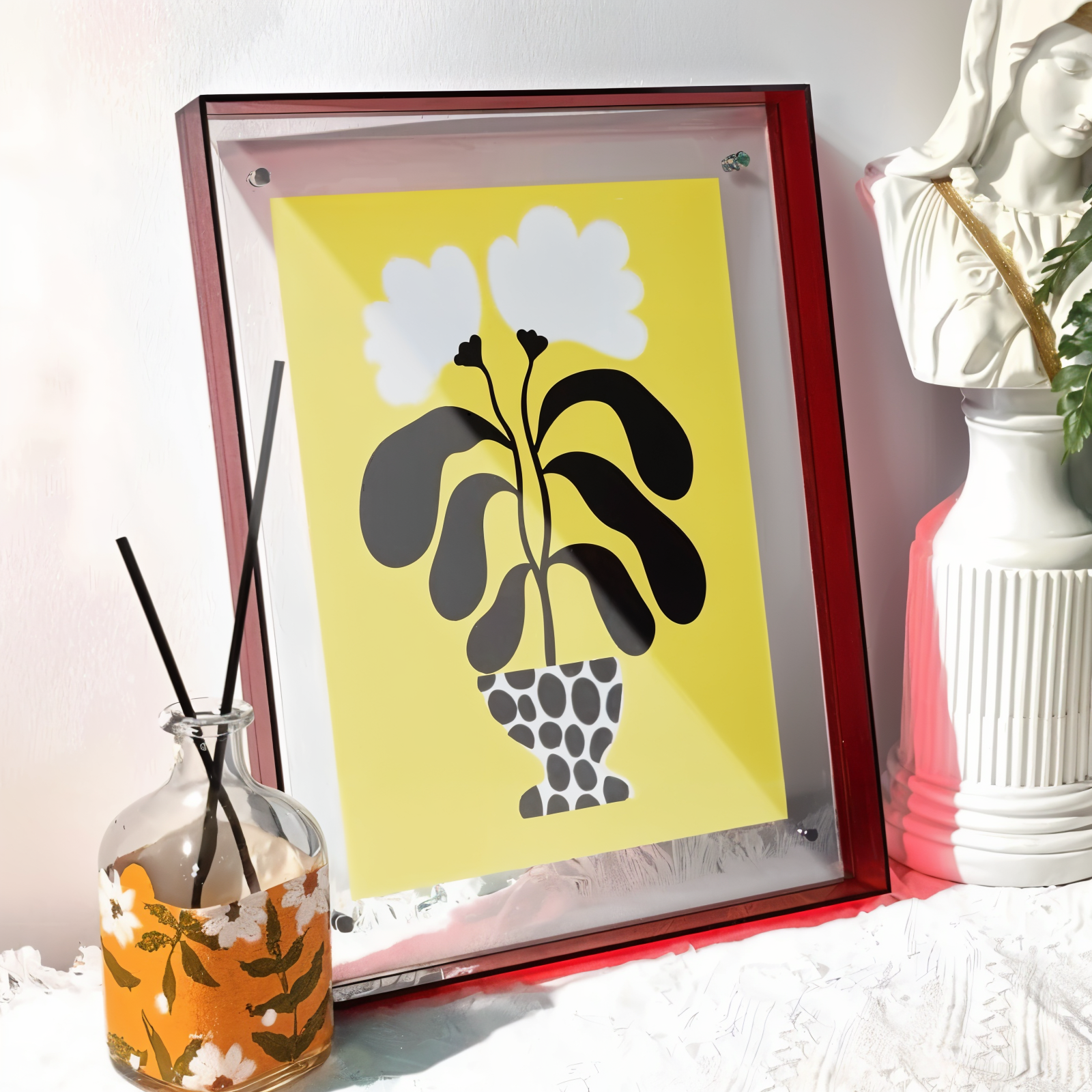 Acrylic photo frame in neon color