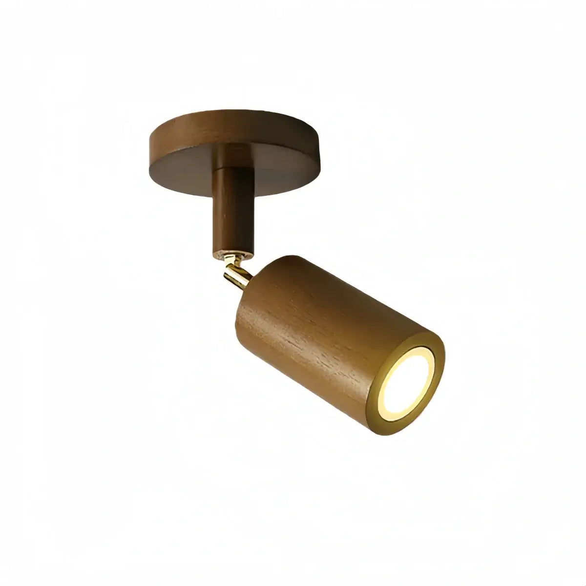 Modern Adjustable LED Track Ceiling Light with Wooden Shades
