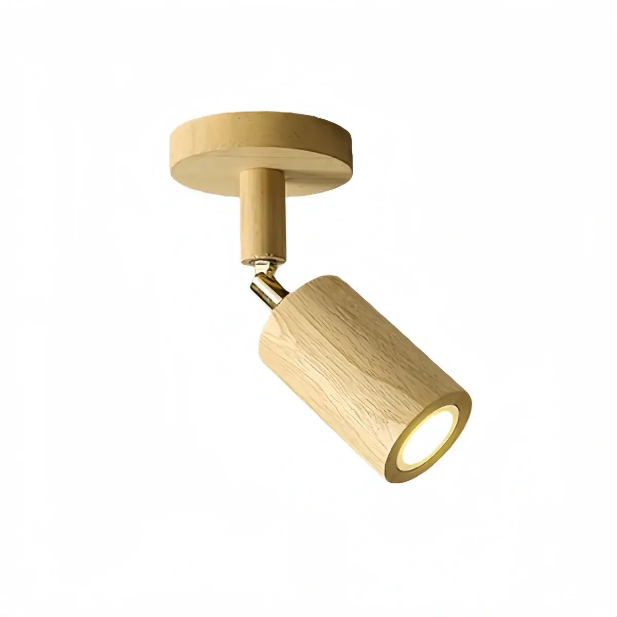 Modern Adjustable LED Track Ceiling Light with Wooden Shades