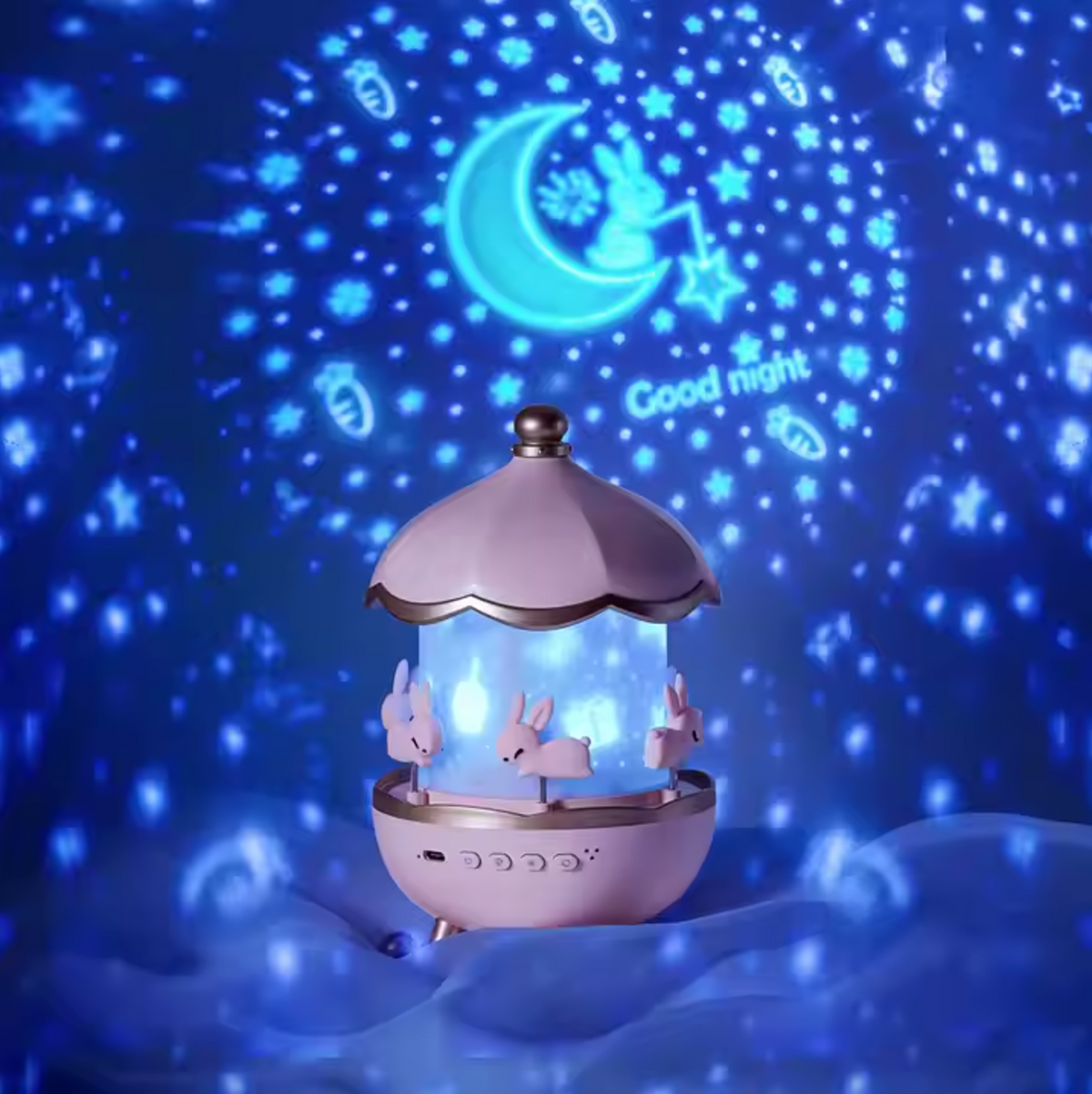 Lampe de chevet avec projecteur d’étoiles pour enfants