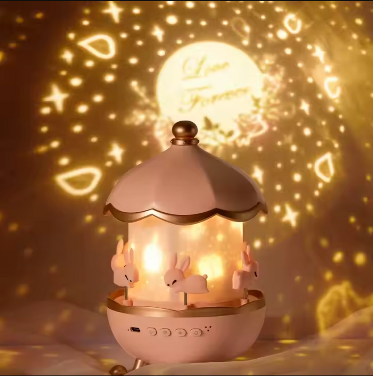 Lampe de chevet avec projecteur d’étoiles pour enfants