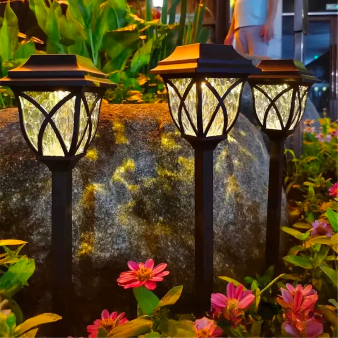 Lampy Solarne LED do Ogrodu Zestaw 4 Sztuk