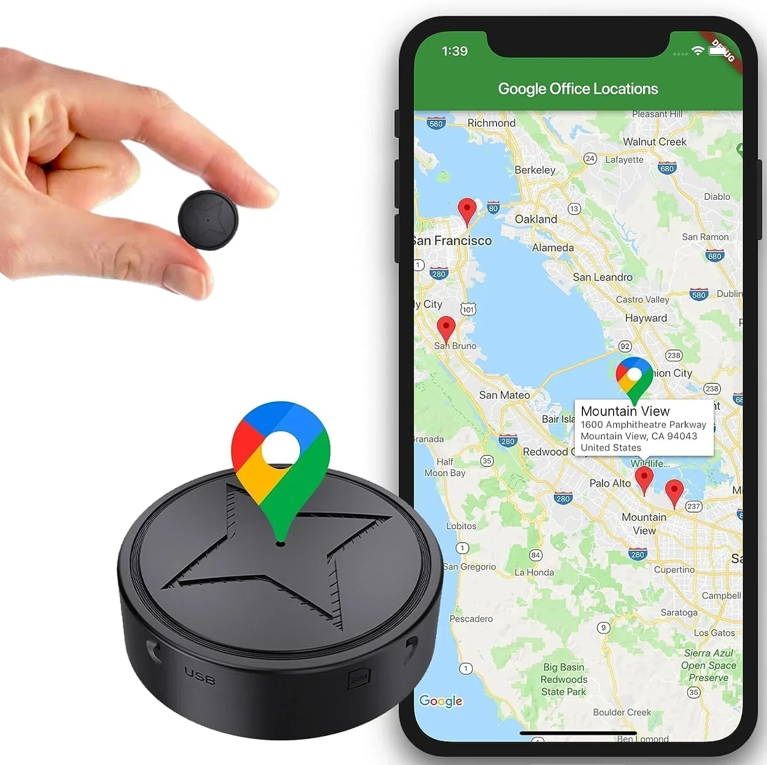 Magnetische GPS-tracker voor voertuigen en voorwerpen