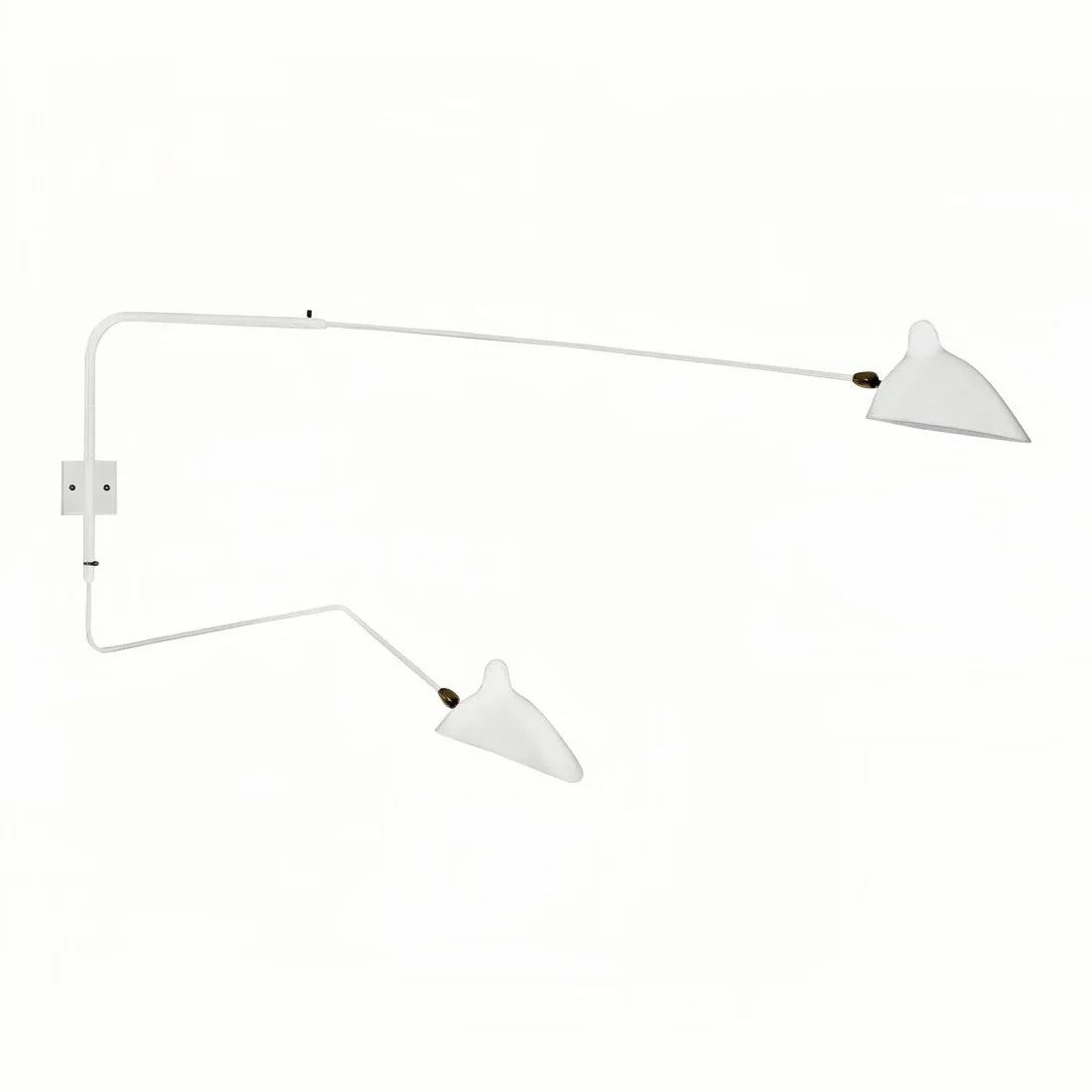 Lampa ścienna z regulowanym podwójnym ramieniem