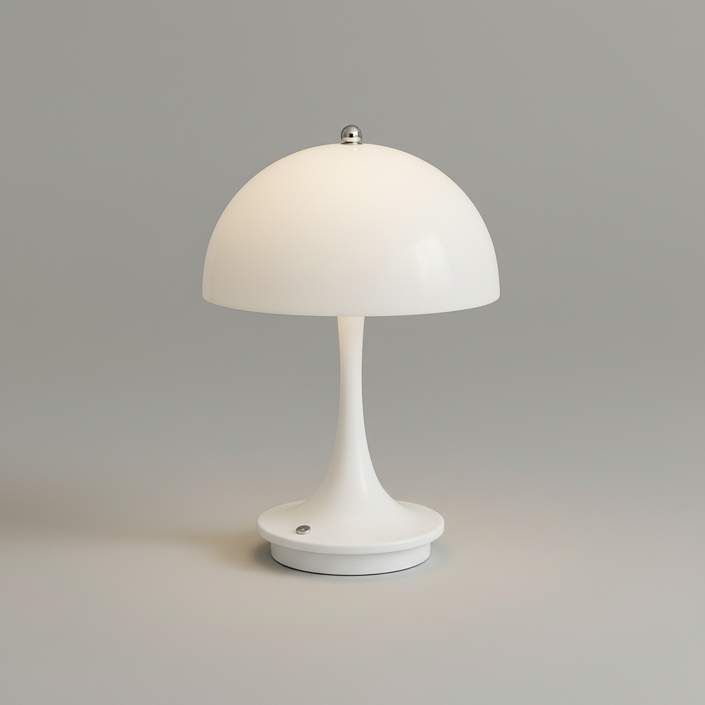 Wireless mushroom-shaped LED table lamp