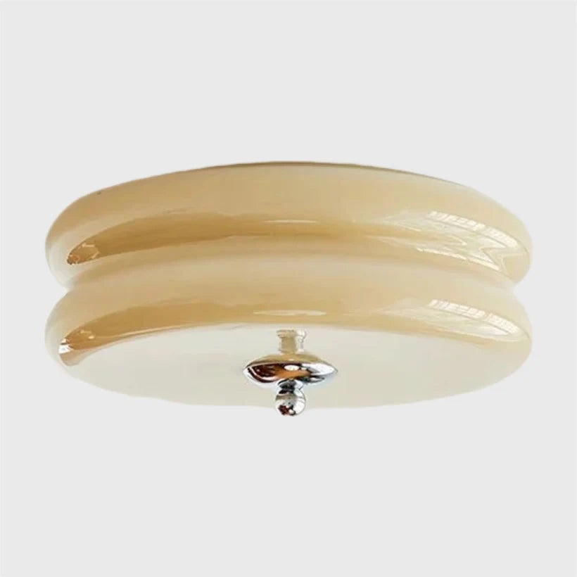 Nordycka lampa sufitowa z warstwowym szklanym kloszem