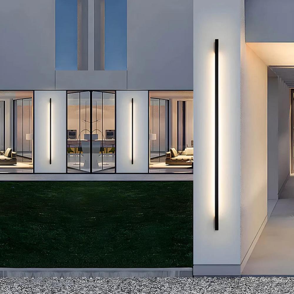 Nowoczesna liniowa lampa zewnętrzna LED