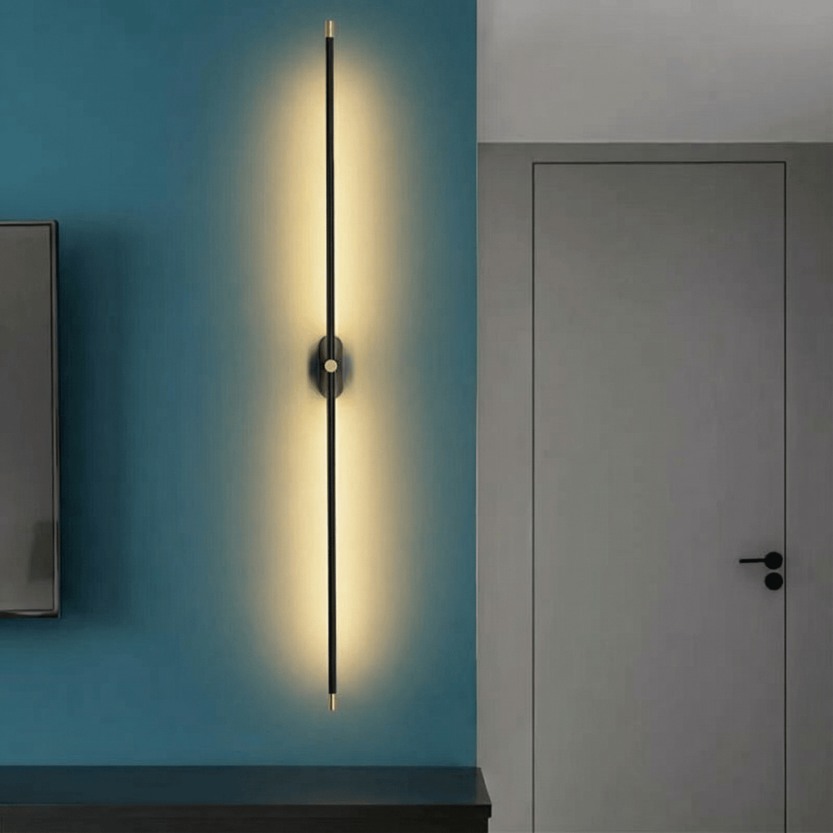 Modern minimalist metal LED bathroom wall sconce