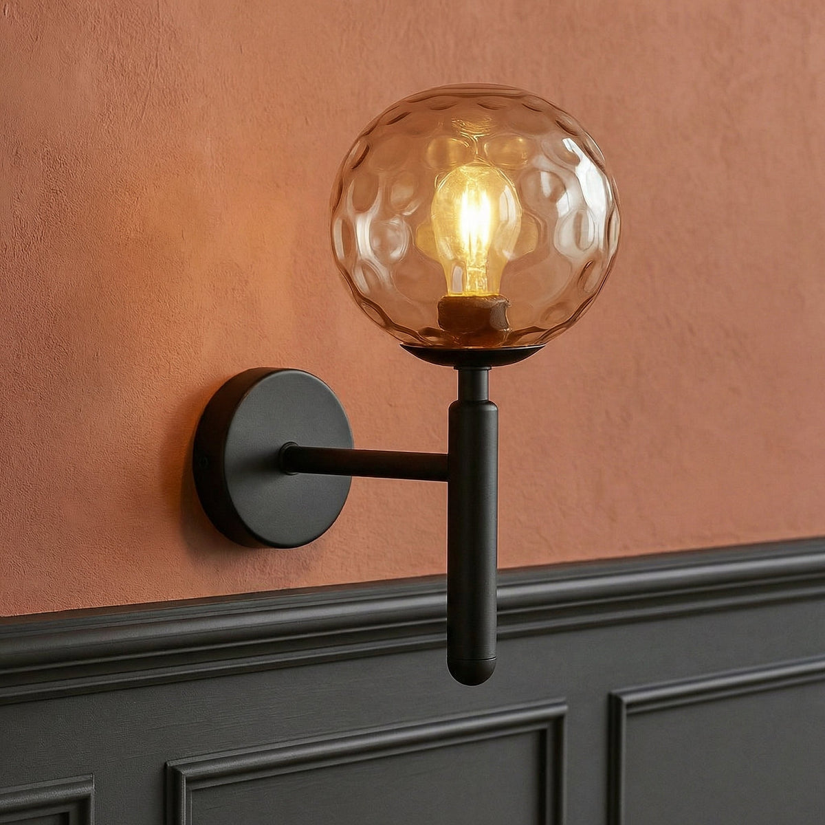 Modern Wall Sconce with Glass Globe