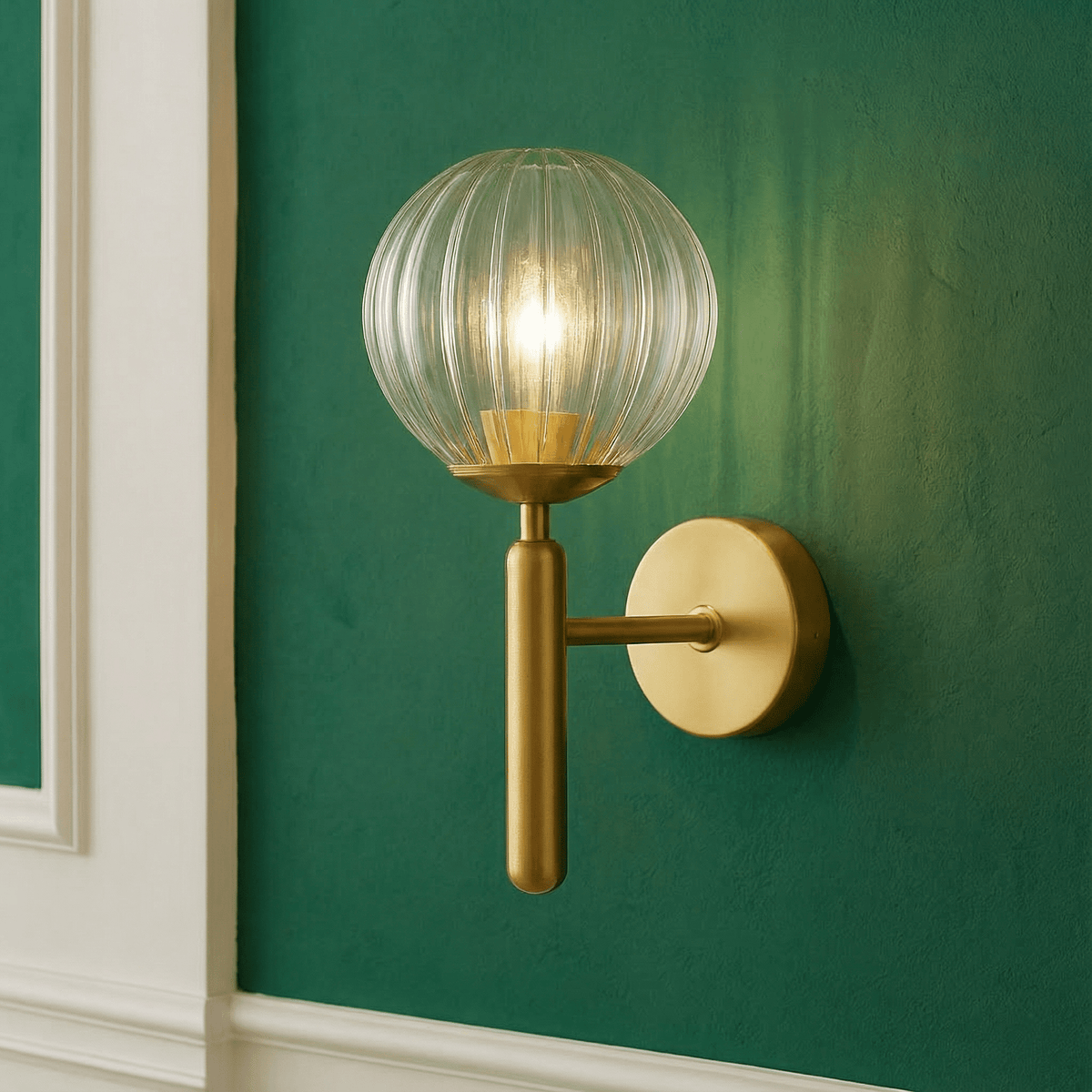 Modern Wall Sconce with Glass Globe