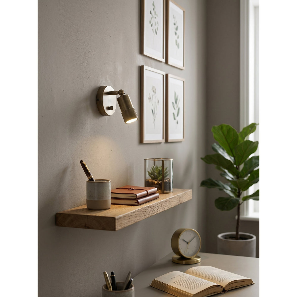 Modern Adjustable Wall Sconce with Integrated LED Lighting