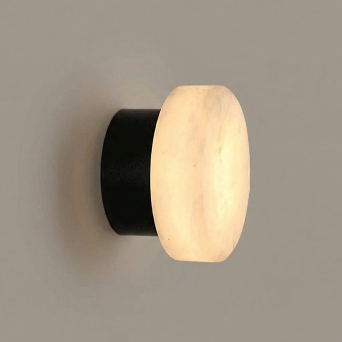 Moderne marmeren ledwandlamp met warm licht