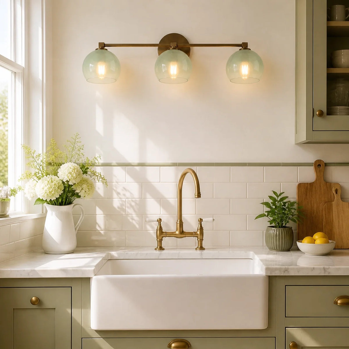 Moderne glazen badkamerwandlamp