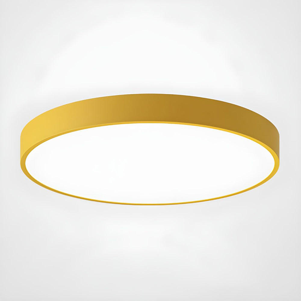 Round LED ceiling light with a flush-mount design