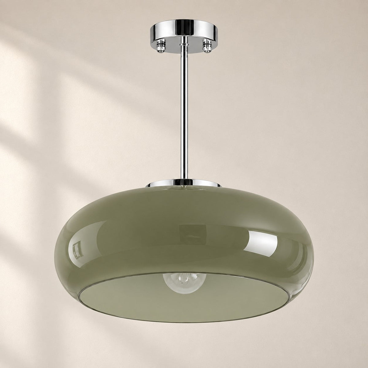Plafonnier rond en verre inspiré du style Bauhaus