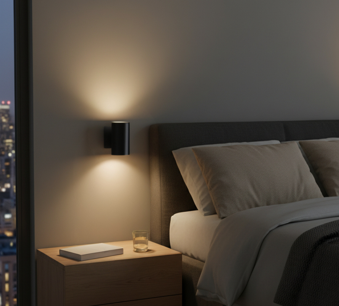 Wtykowa lampa ścienna LED z regulacją jasności