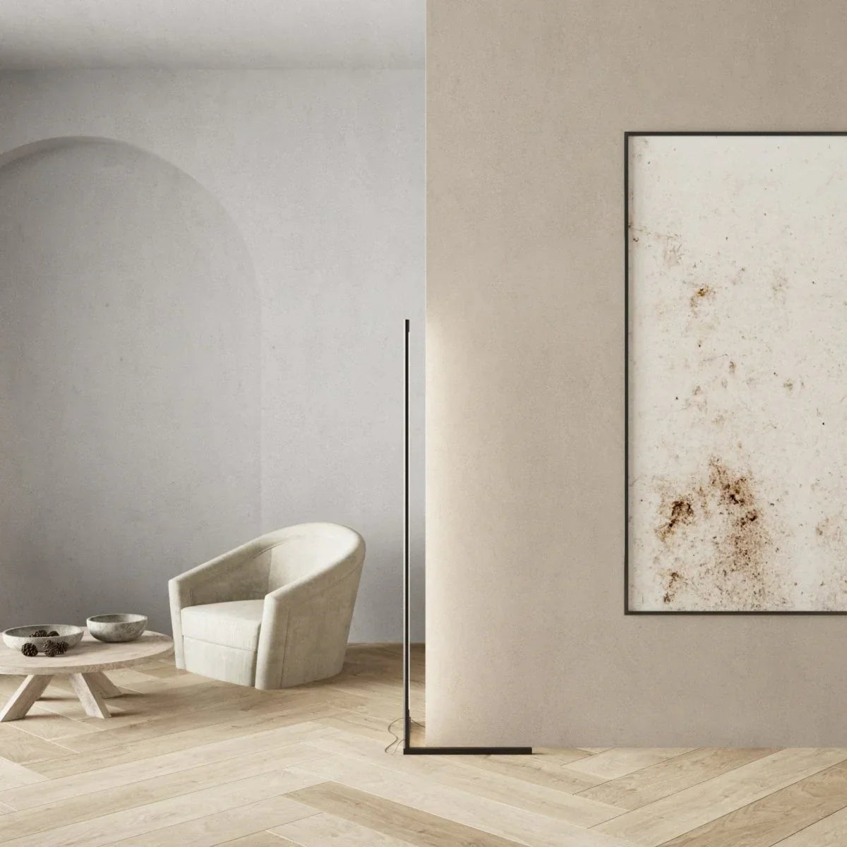 Minimalistyczna inteligentna lampa narożna LED