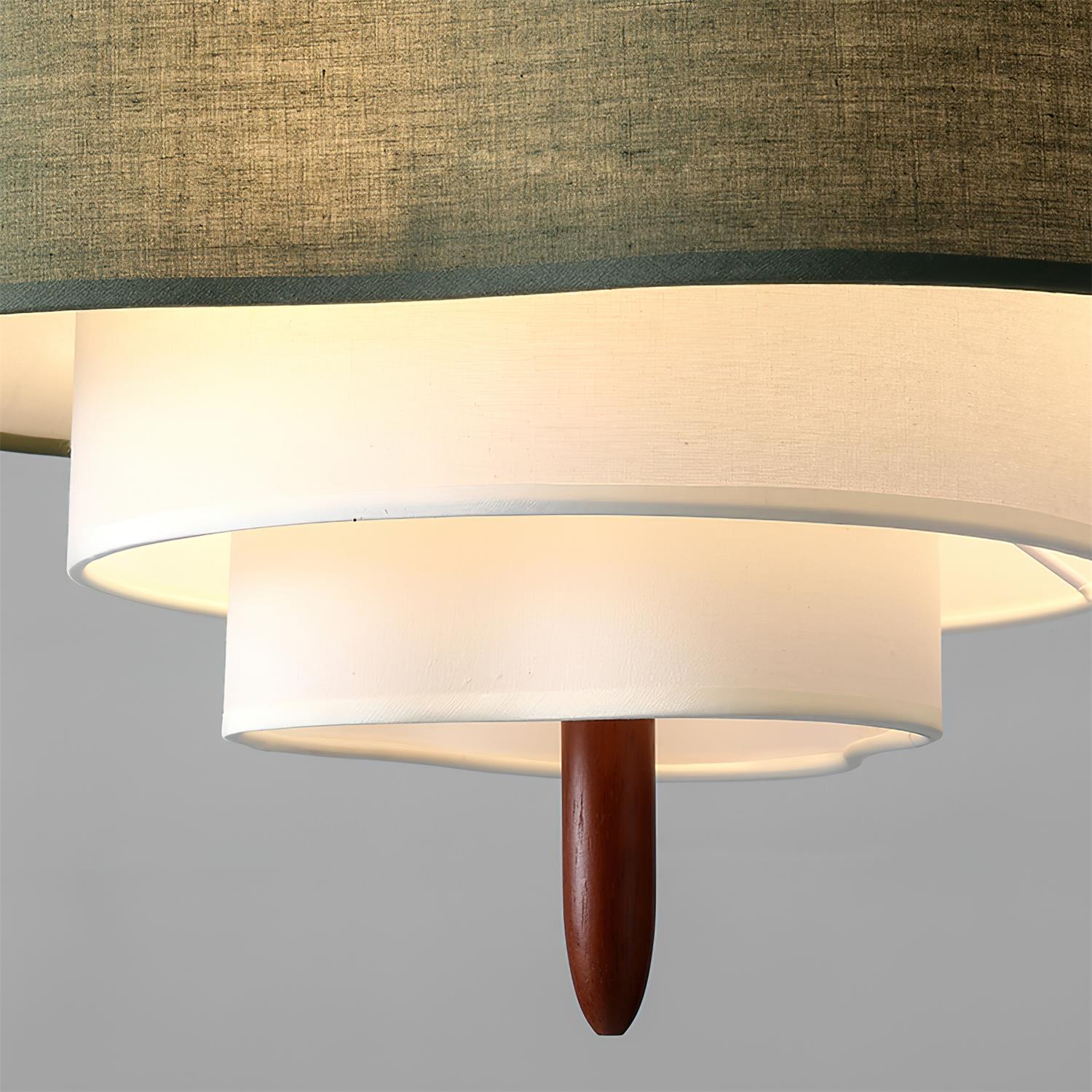 Lampa wisząca z tkaniny warstwowa okrągła