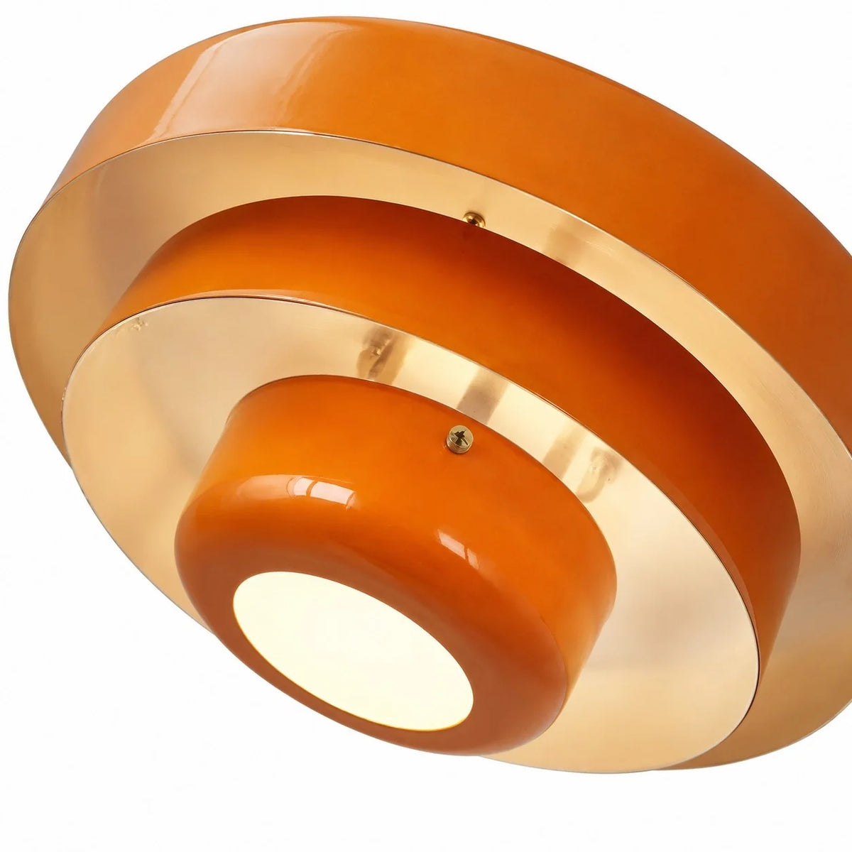 Okrągła lampa sufitowa Bauhaus do wnętrz Japandi