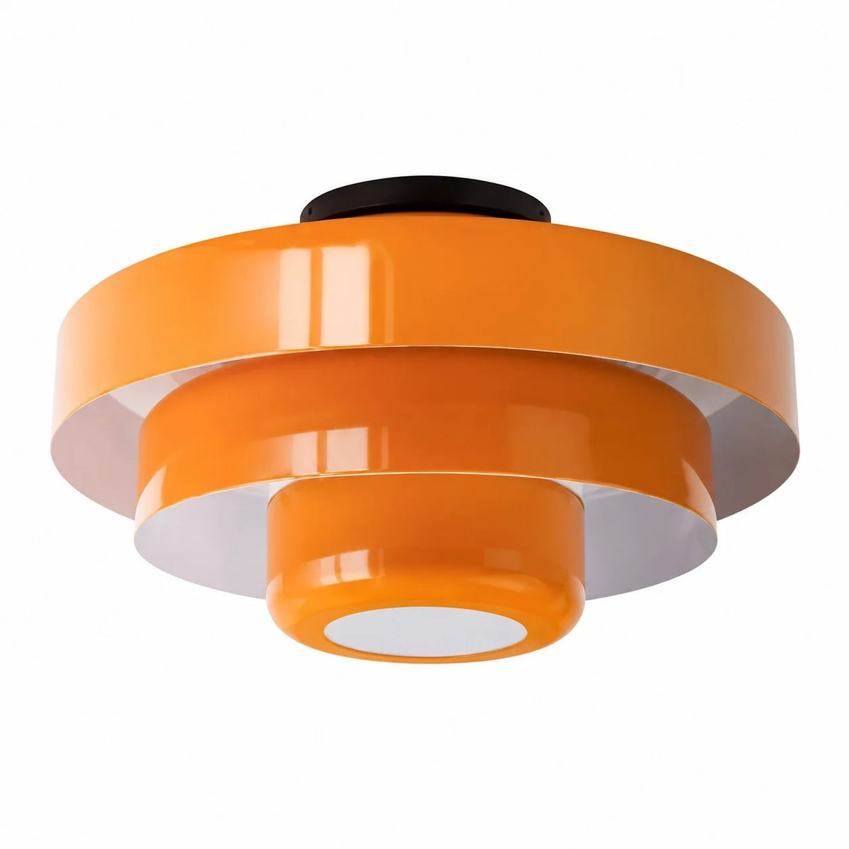 Okrągła lampa sufitowa Bauhaus do wnętrz Japandi