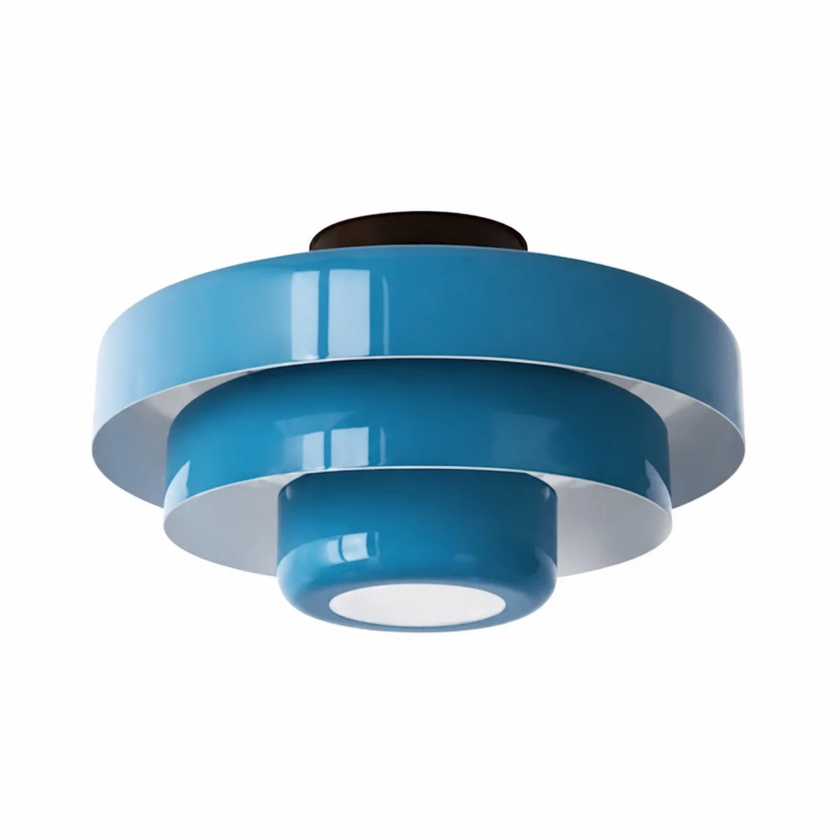 Okrągła lampa sufitowa Bauhaus do wnętrz Japandi