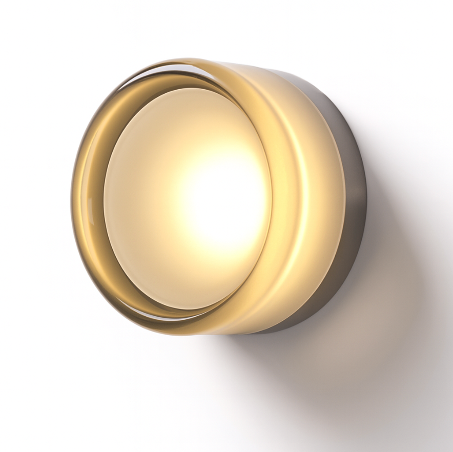 Ronde wandlamp met verzonken diffuser