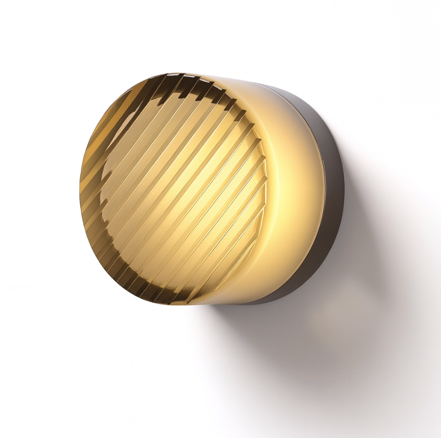 Ronde wandlamp met verzonken diffuser