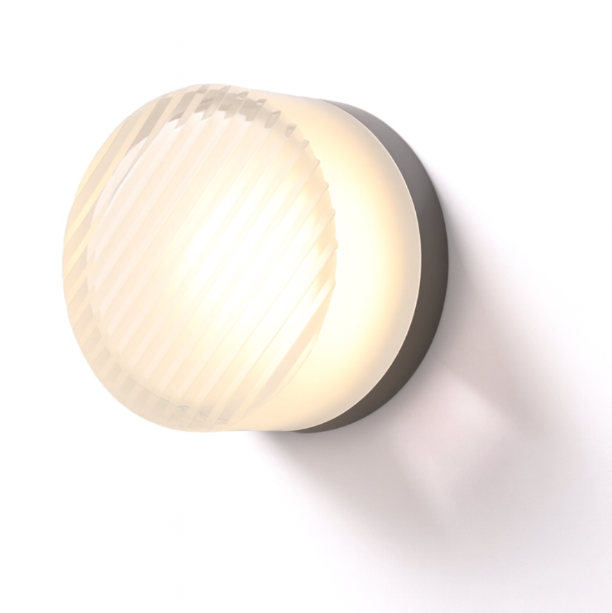 Ronde wandlamp met verzonken diffuser
