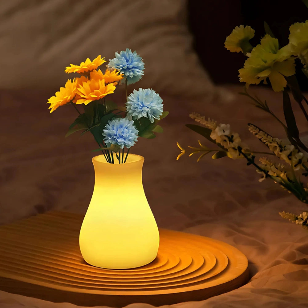 Vaasvormige lamp met glad verlicht oppervlak