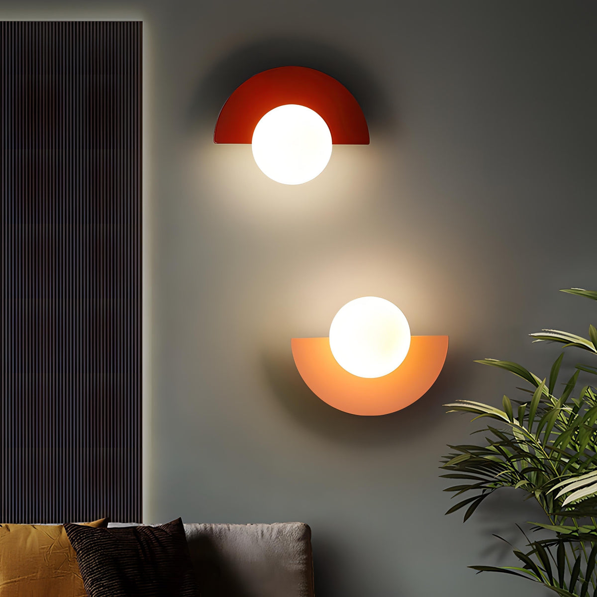 Noordse wandlamp met halfronde kap