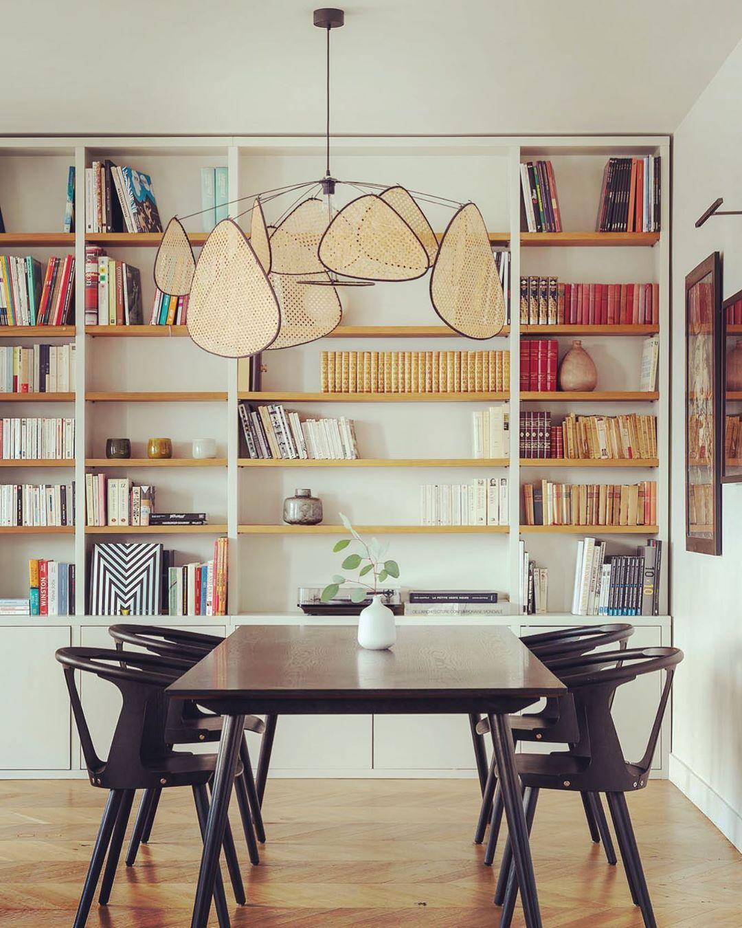 Retro bamboo lampshade for a chandelier with woven fabric