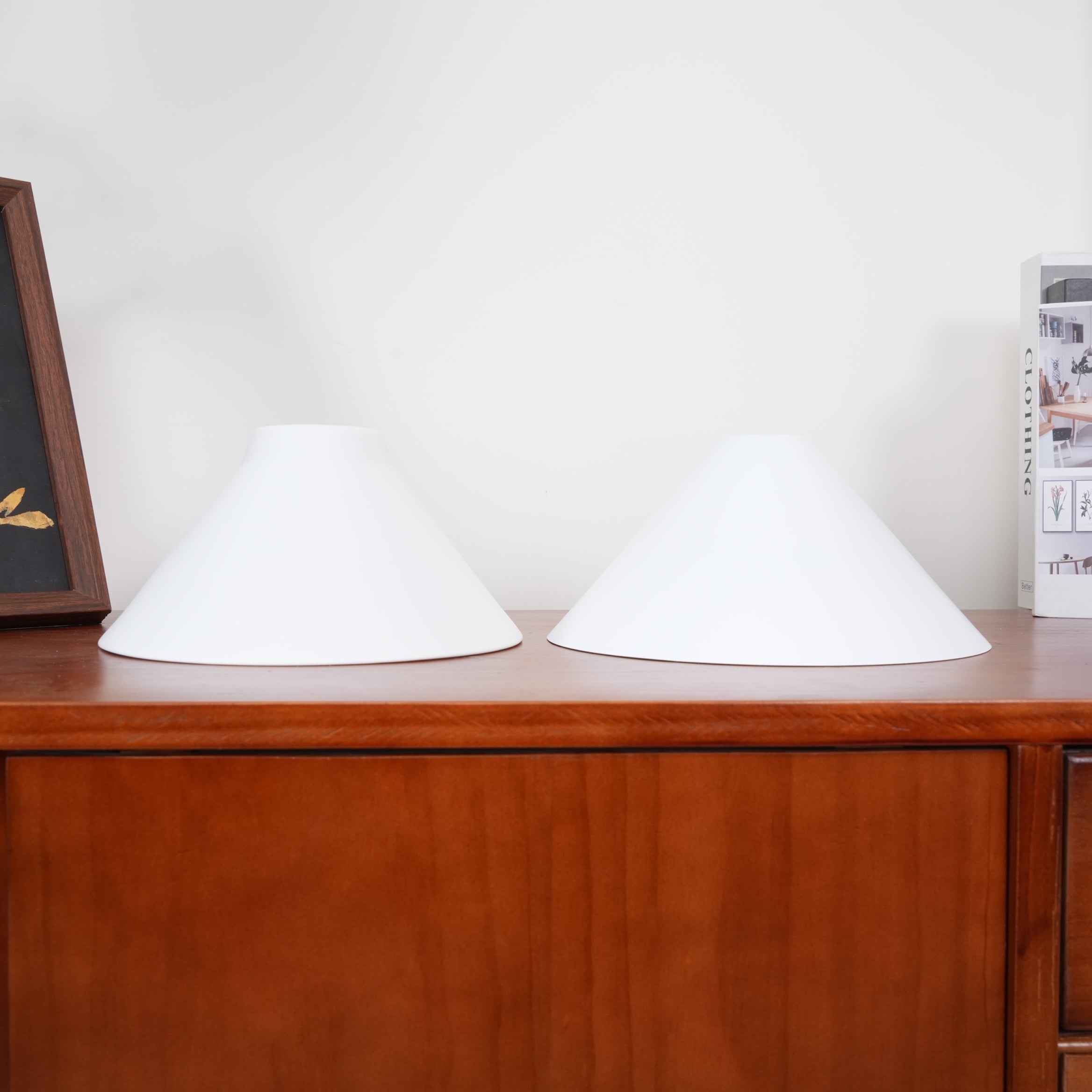 Lampa wisząca z dwoma kloszami metal szkło