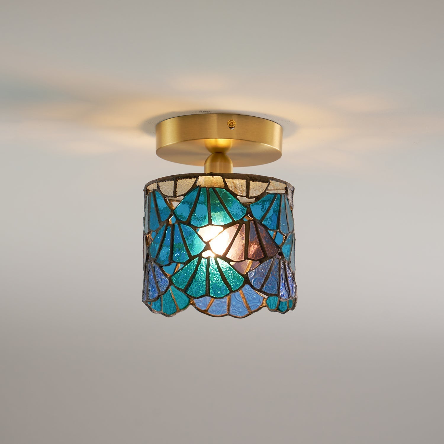 Stained glass ceiling lamp
