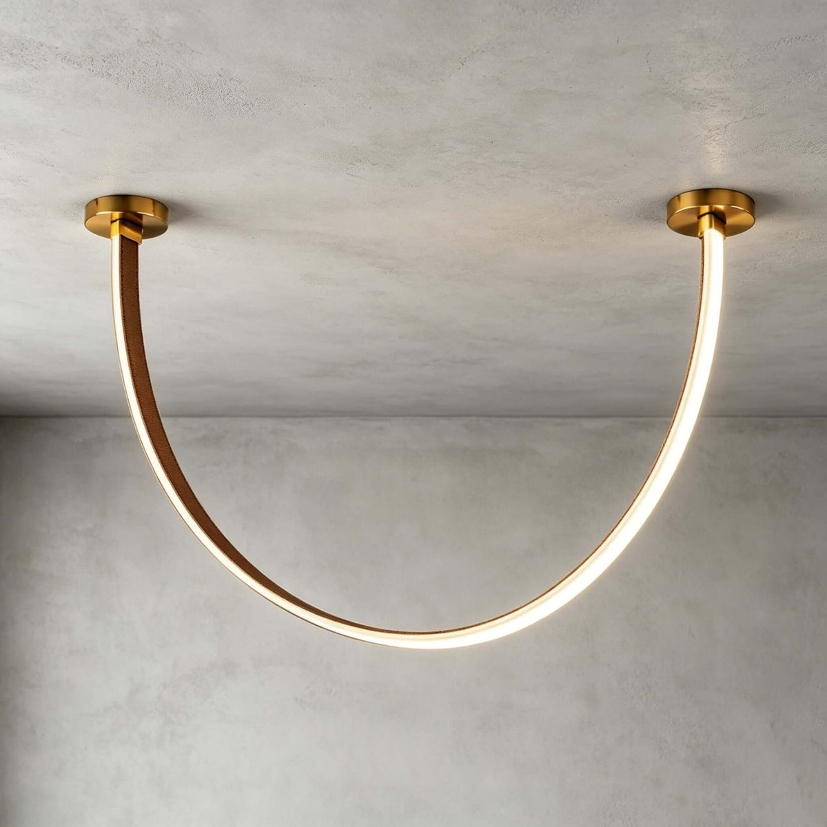 Modern LED ceiling light for hallways with curved arms