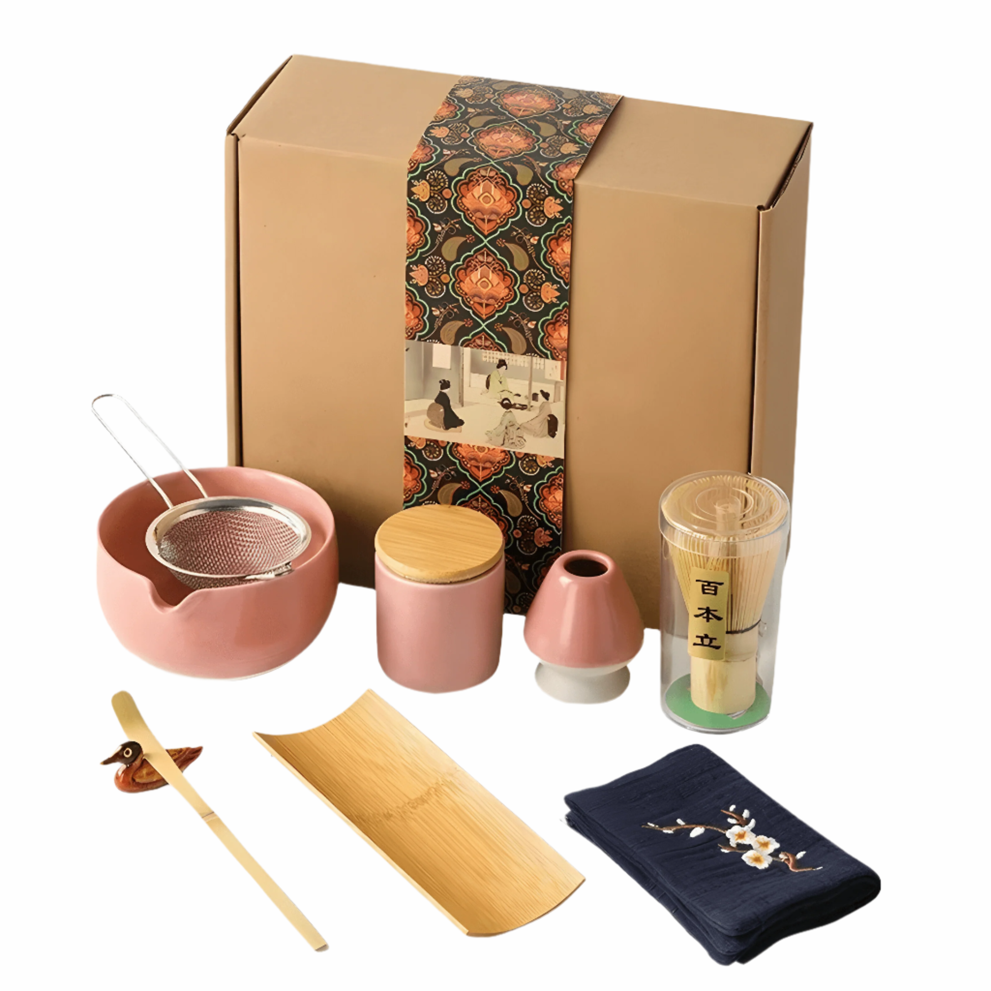 Ceramiczny ręcznie robiony zestaw do herbaty Matcha