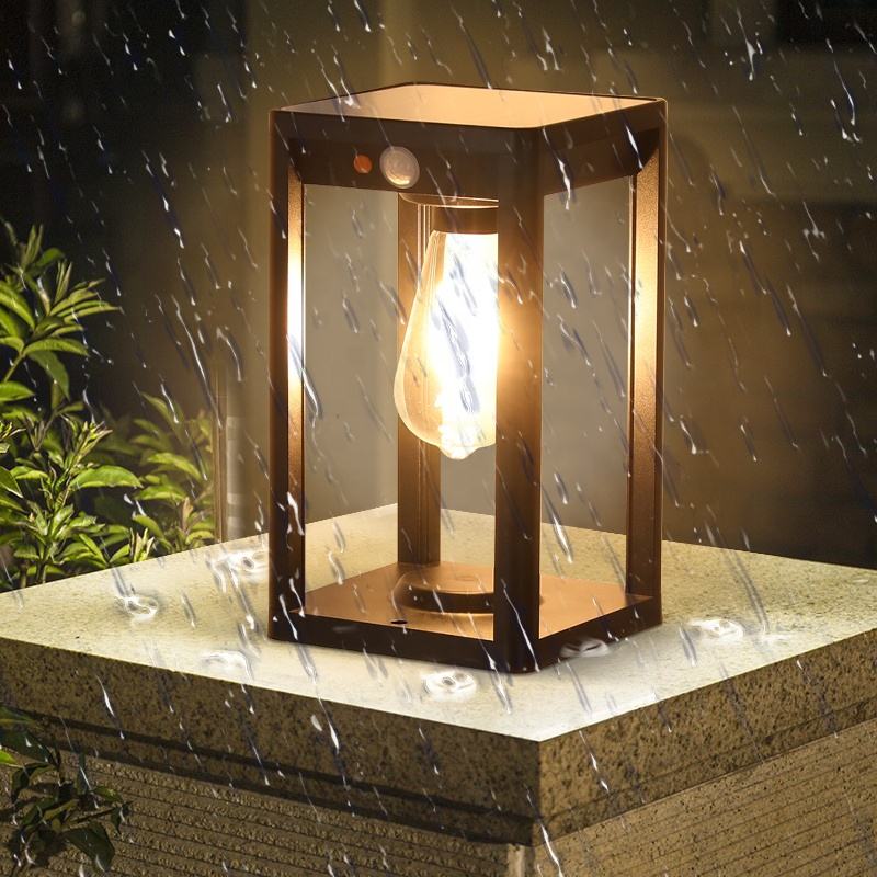 Stojąca lampa zewnętrzna z otwartą ramową obudową