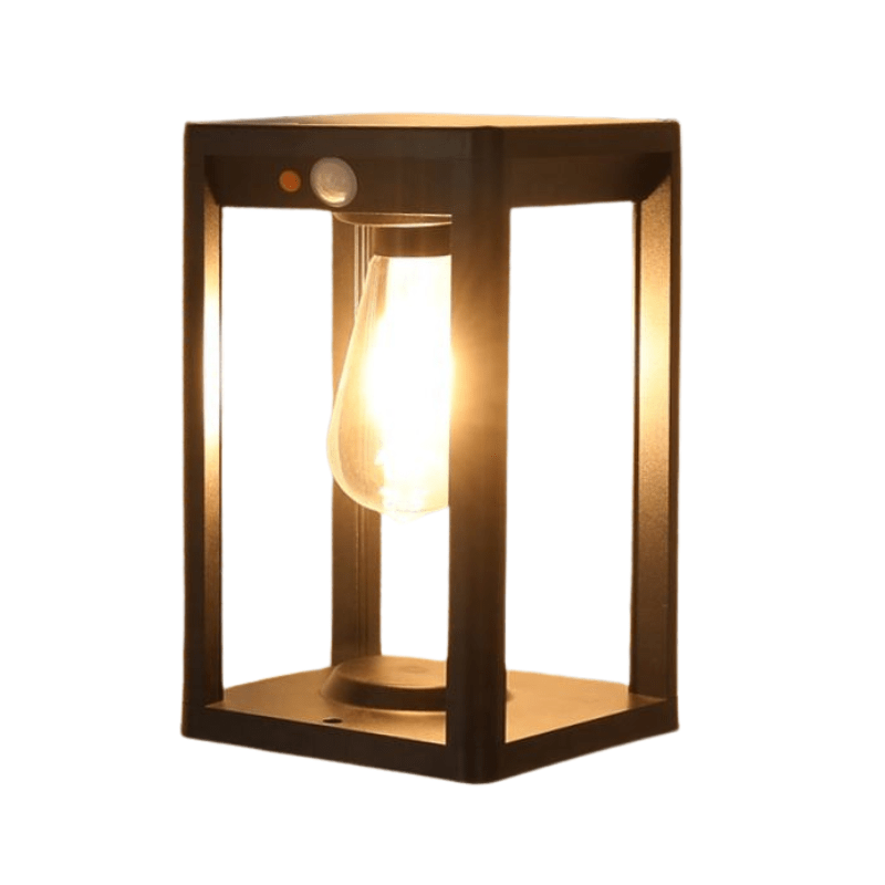 Stojąca lampa zewnętrzna z otwartą ramową obudową
