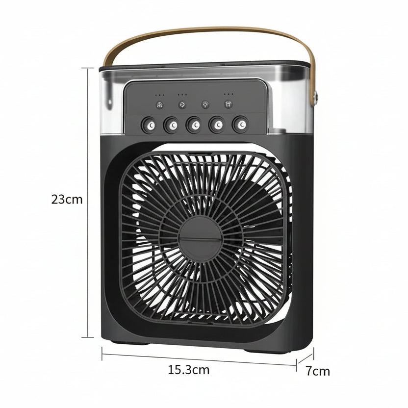 Portable mini humidifier with 2-in-1 fan – desktop cooling
