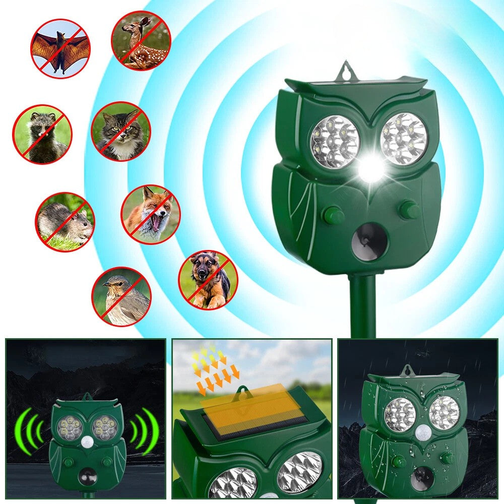 Répulsif ultrasonique pour oiseaux et animaux pour jardin