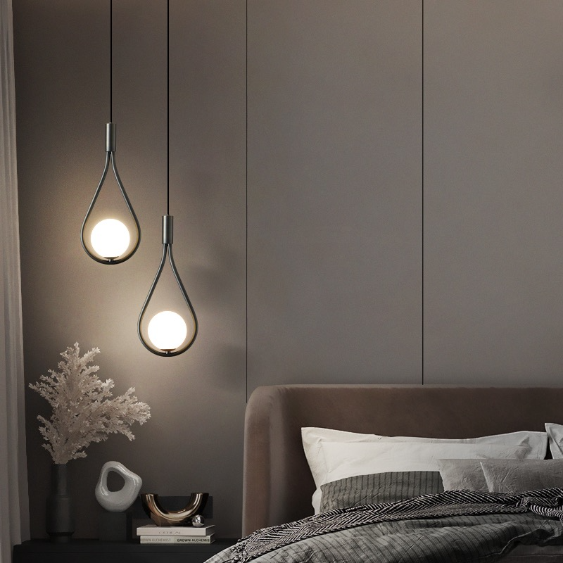 Minimalist LED pendant light with an elongated fixture