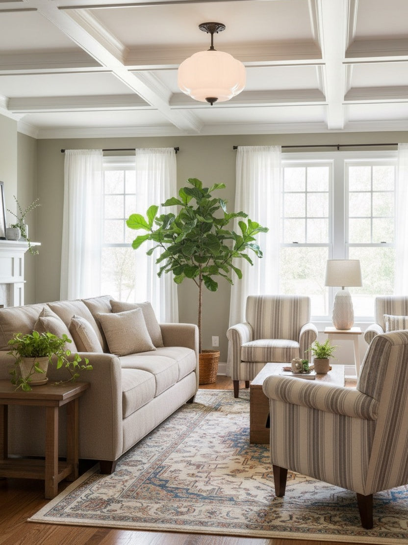 Klasyczna lampa wisząca w kształcie dyni szklana półpłaska