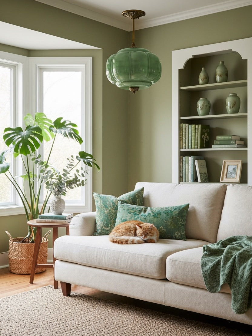 Klasyczna lampa wisząca w kształcie dyni szklana półpłaska